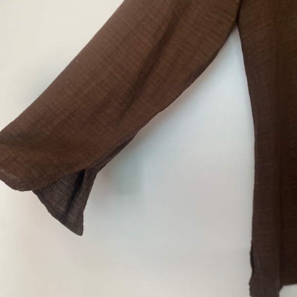 Eileen Fisher S Textured Linen Blend Tunic Top - Picture 8 of 12